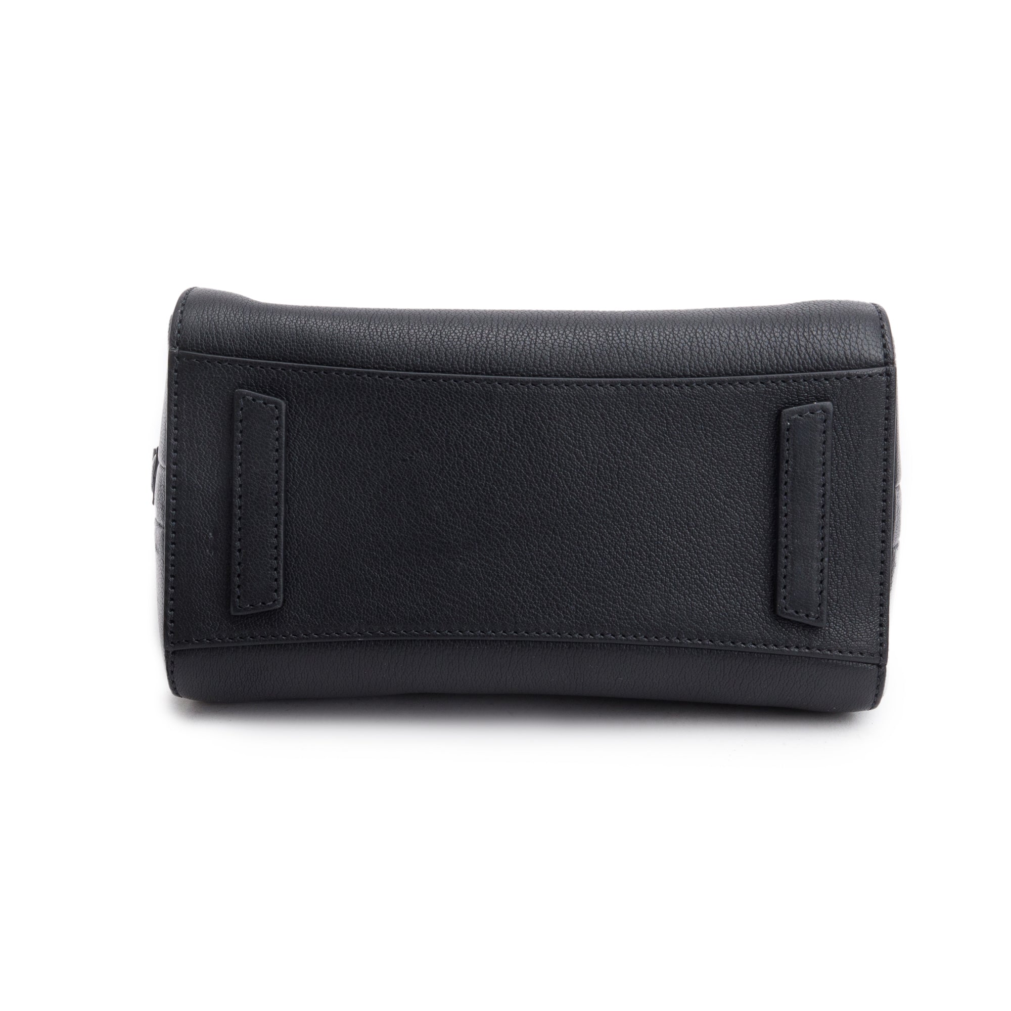 Givenchy 2022 Black Grained Leather Mini Antigona Bag w/ Strap