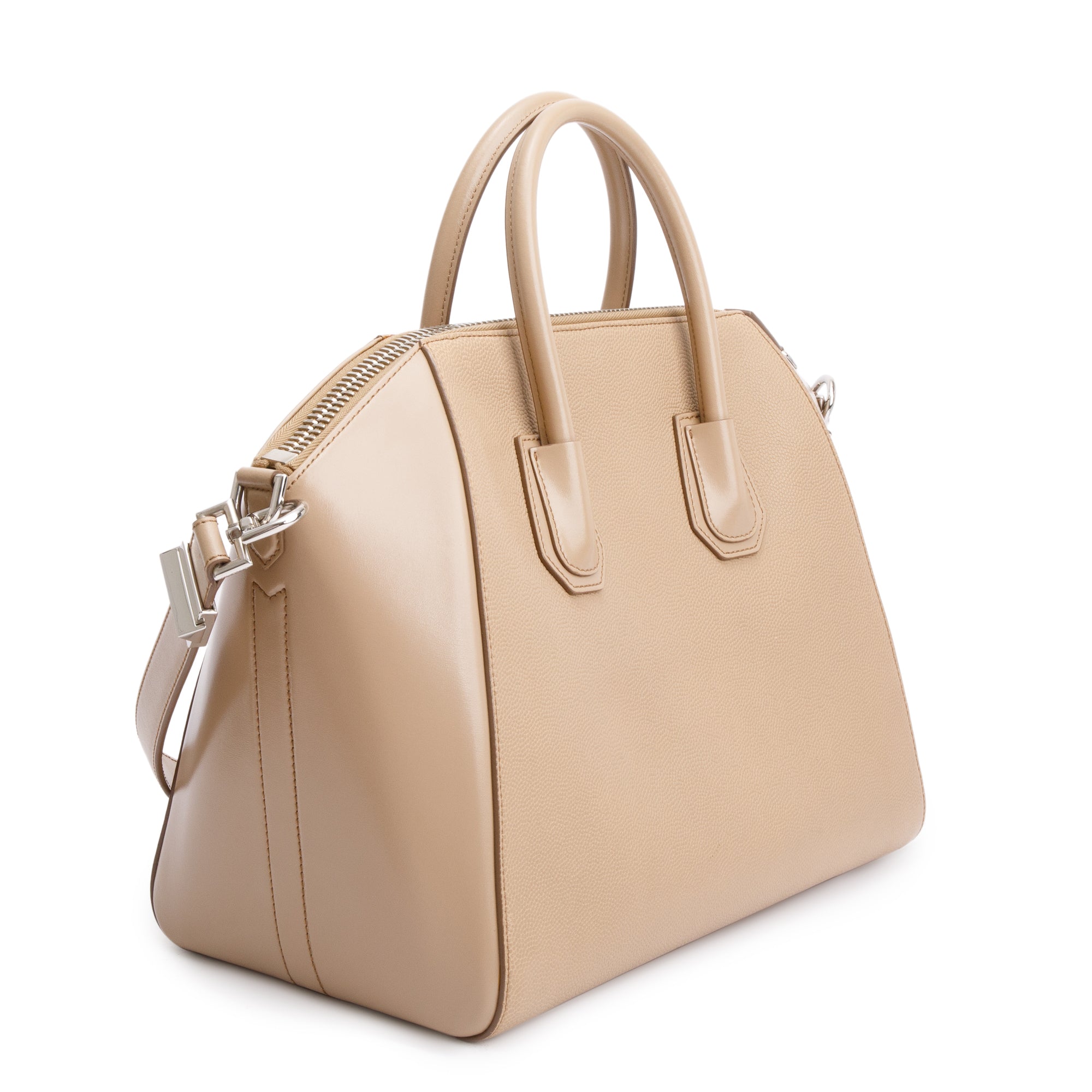 Givenchy Beige Grained/Smoothe Calfskin Leather Medium Antigona Bag