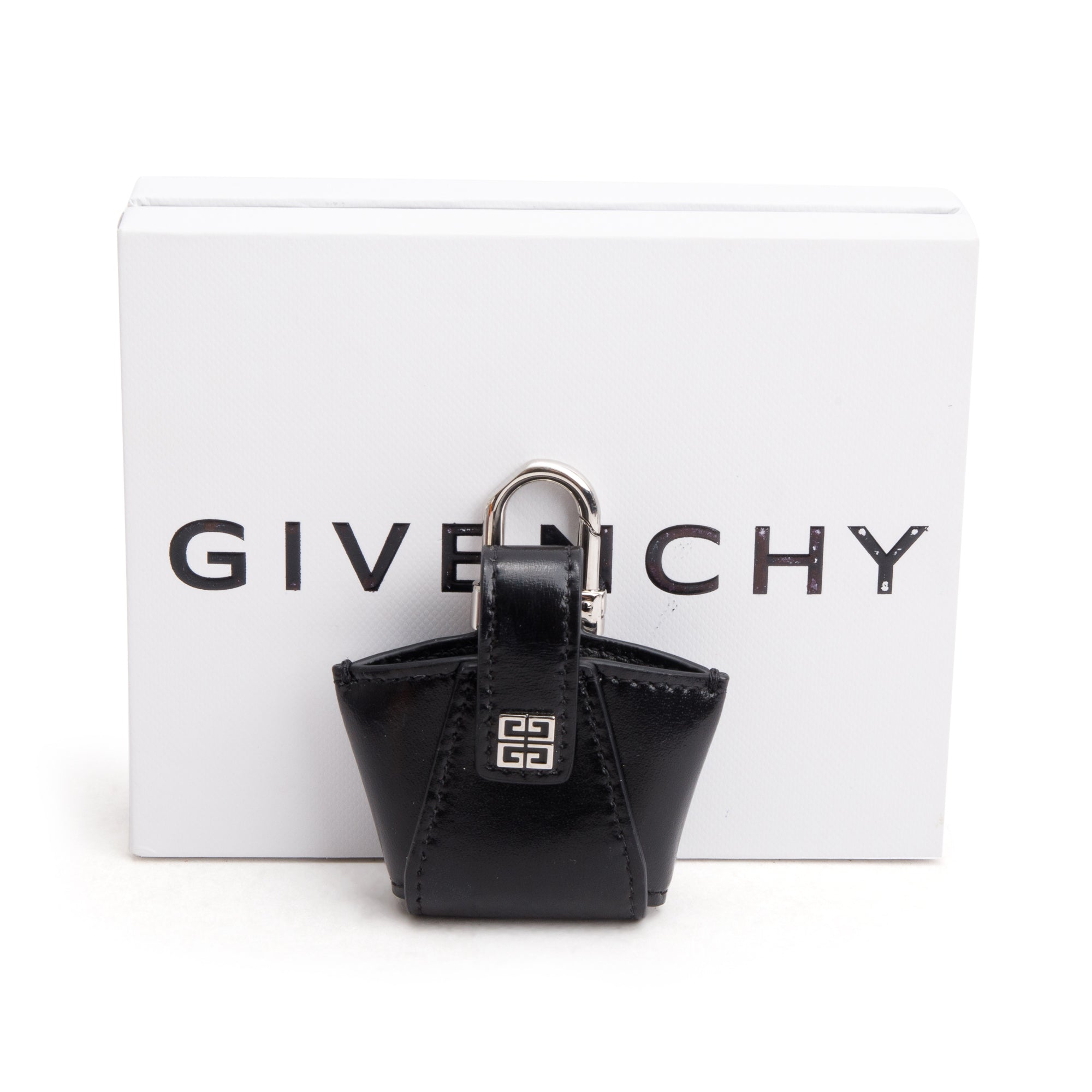 Givenchy Black Box Leather Airpod Case w/ Box