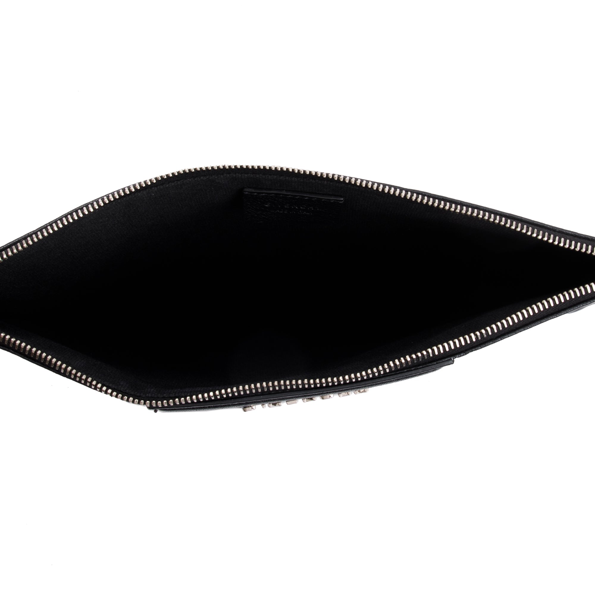 Givenchy Black Calfskin Leather Medium Antigona Zip Pouch