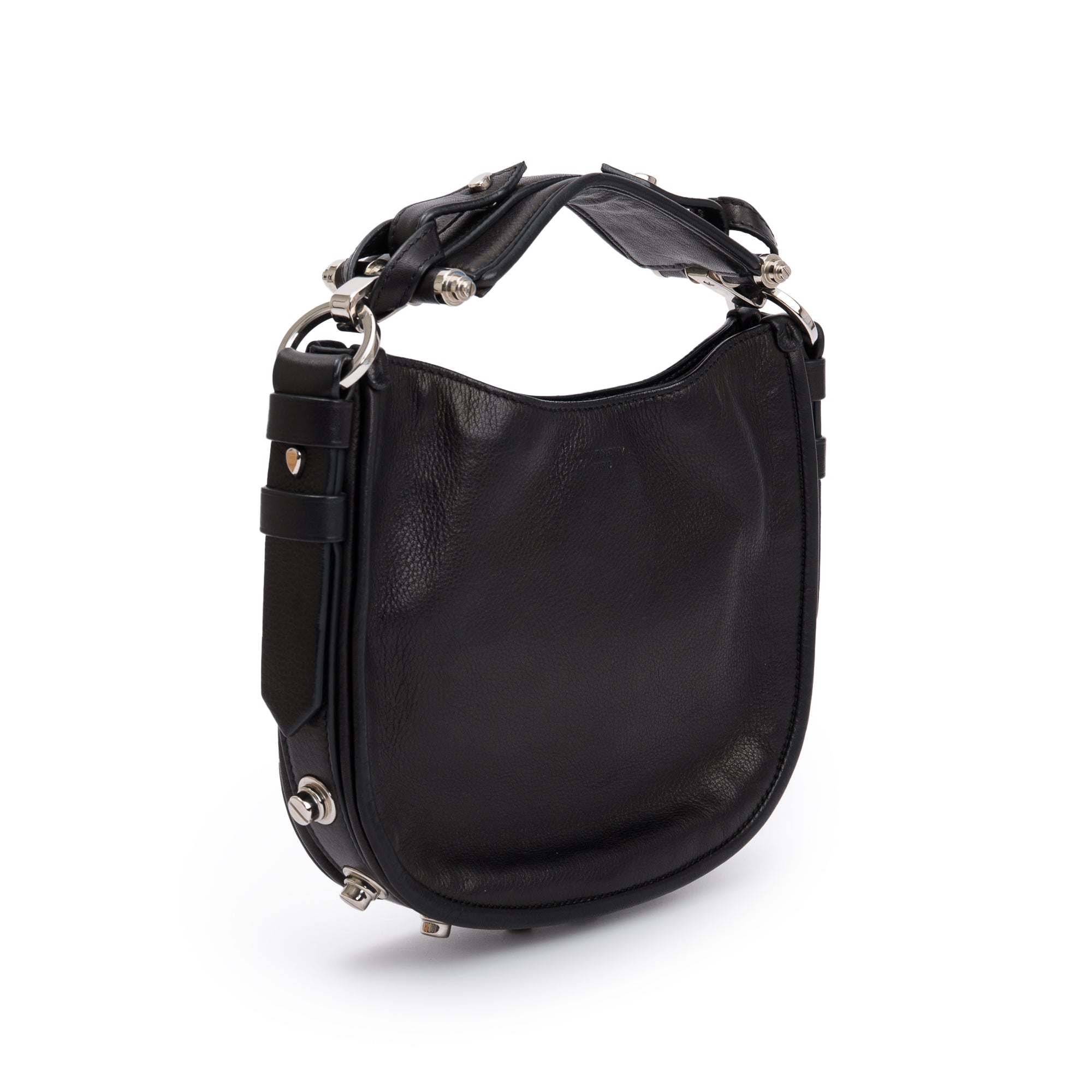 Givenchy Black Calfskin Leather Mini Studded Obsedia Hobo