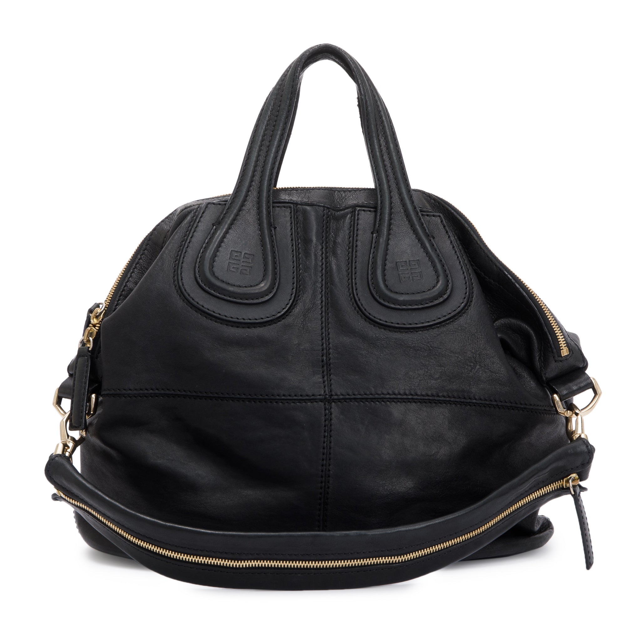 Givenchy Black Calfskin Leather Nightingale Tote w/ Strap