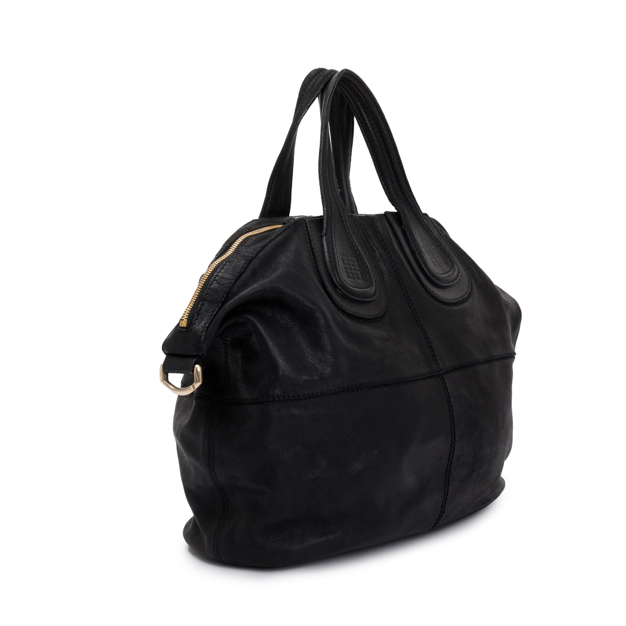Givenchy Black Calfskin Leather Nightingale Tote w/ Strap