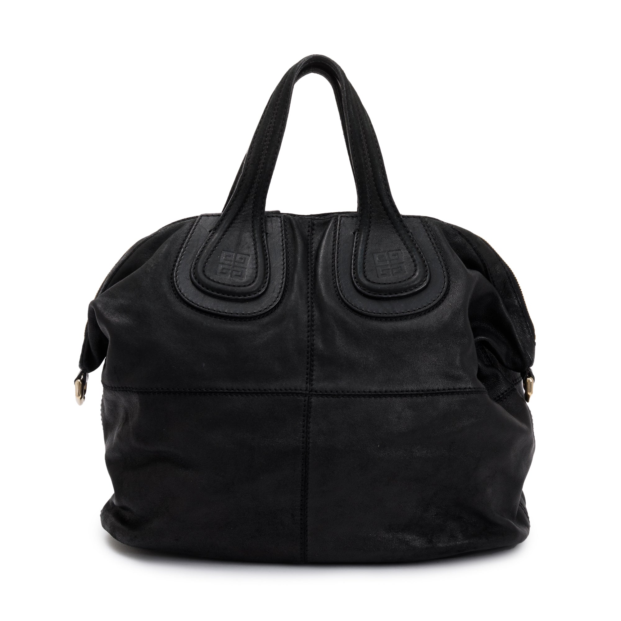 Givenchy Black Calfskin Leather Nightingale Tote w/ Strap