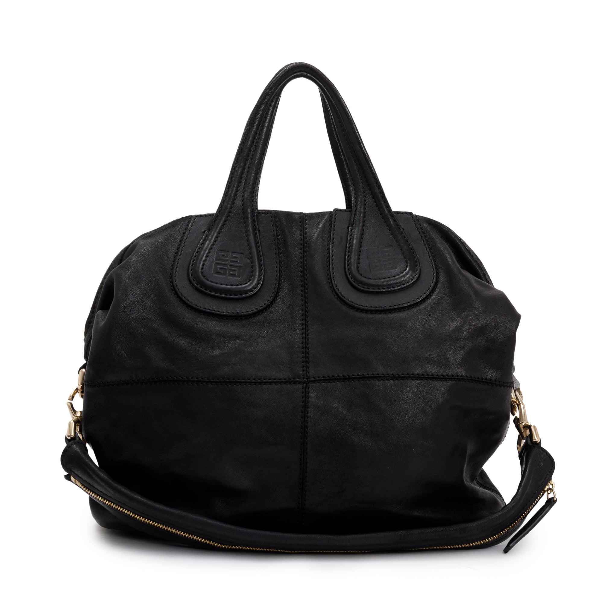 Givenchy Black Calfskin Leather Nightingale Tote w/ Strap