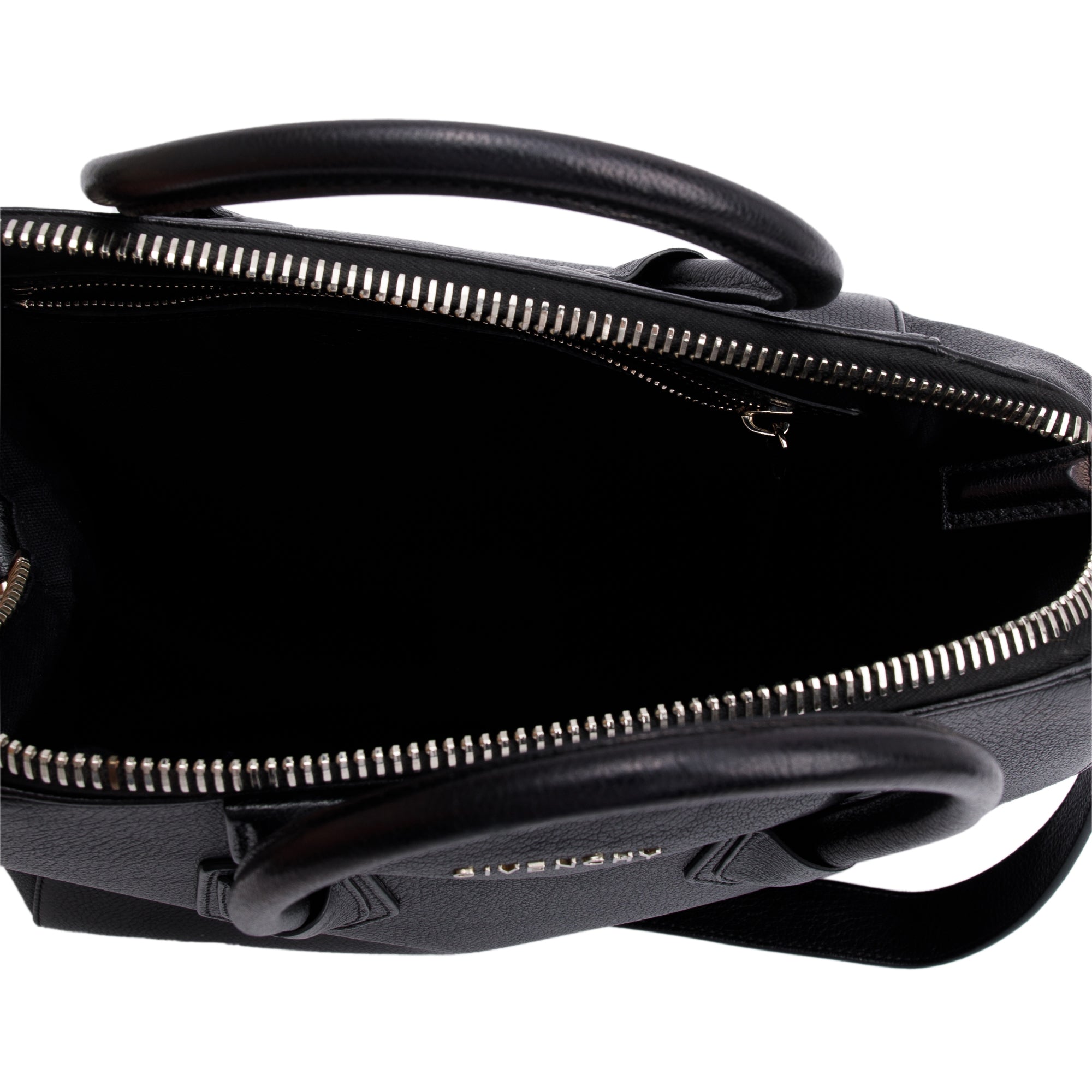 Givenchy Black Grained Calfskin Leather Medium Antigona Bag