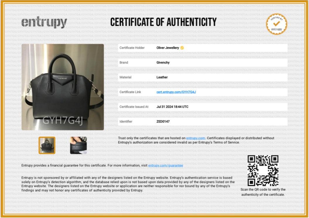 Givenchy Black Grained Leather Small Antigona Bag