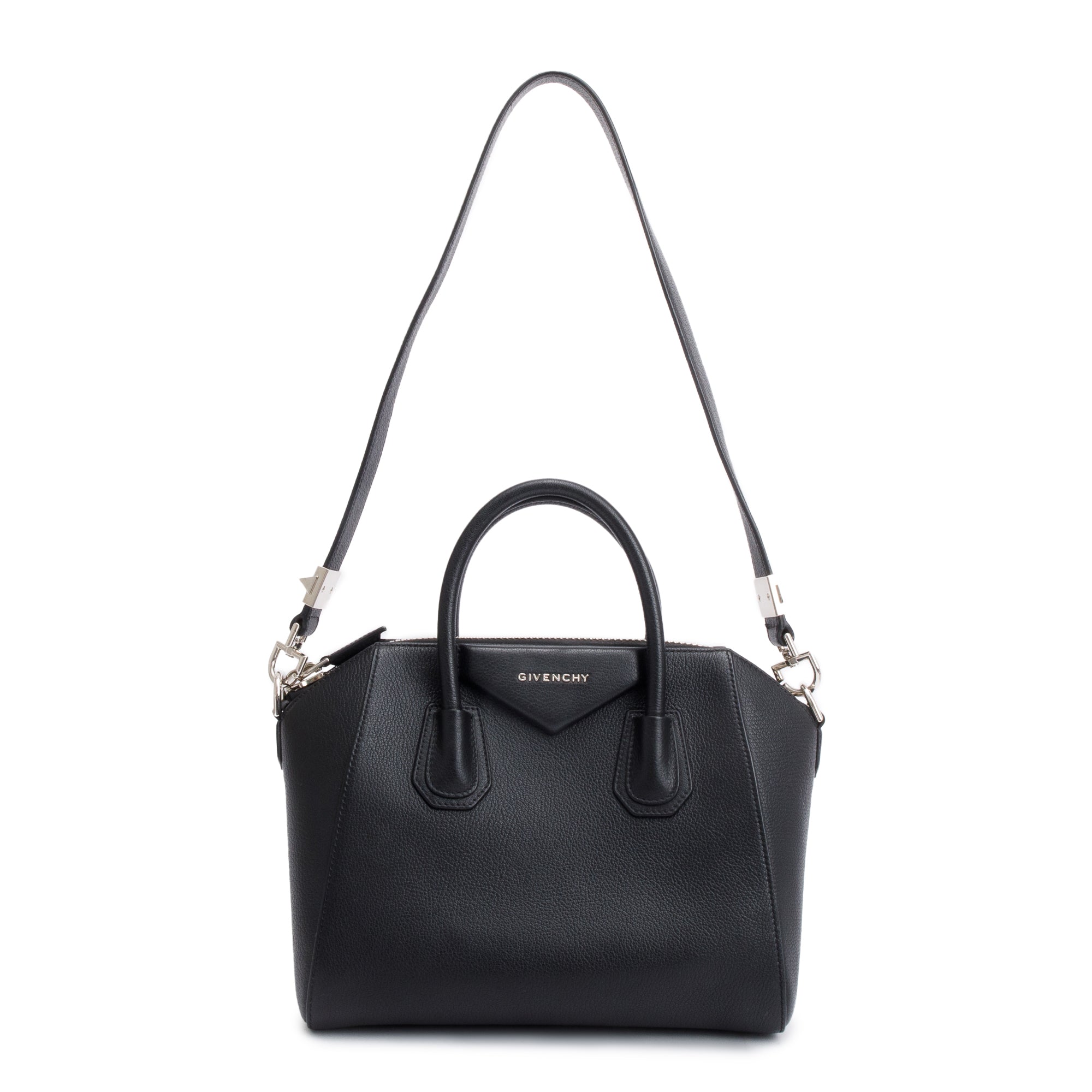Givenchy Black Grained Leather Small Antigona Bag