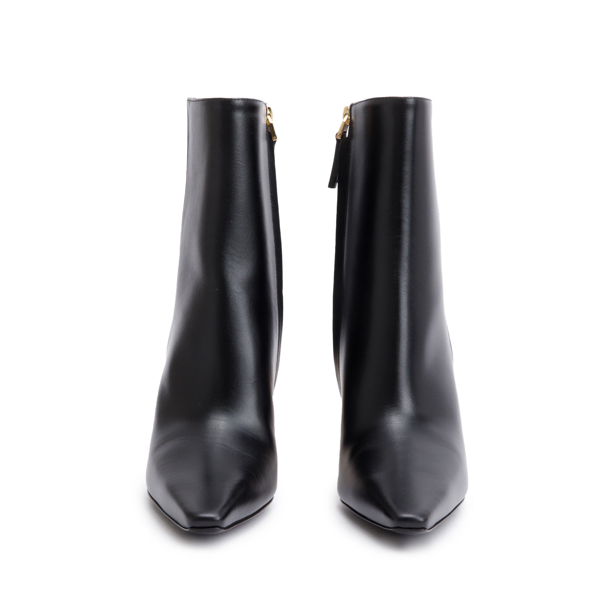 Givenchy Black Leather G Cube Heel Ankle Boots, Size 36 w/ Box