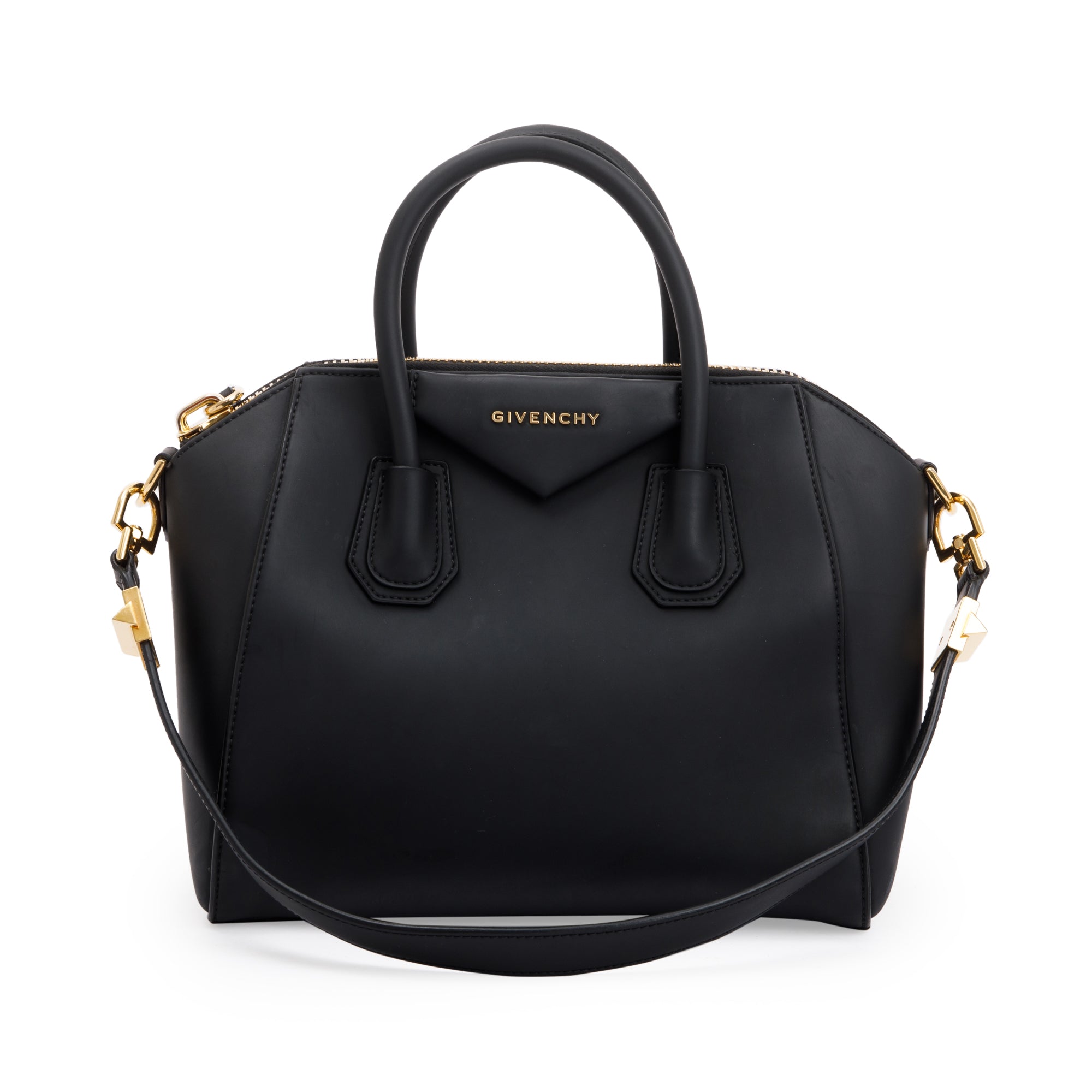 Givenchy Black Matte Calfskin Small Antigona Bag