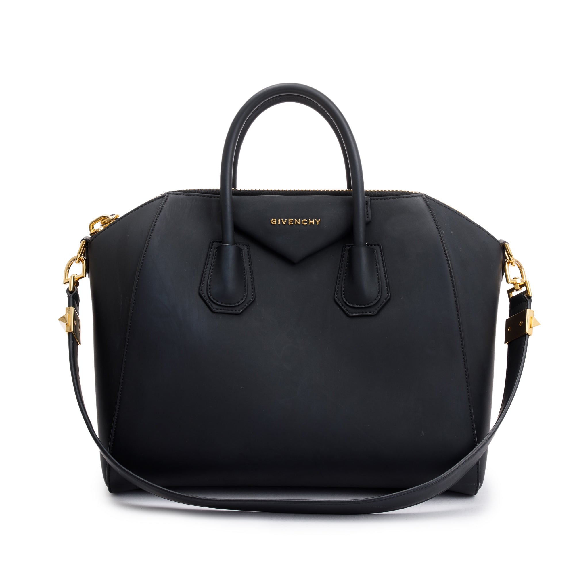Givenchy Black Matte Leather Medium Antigona Bag