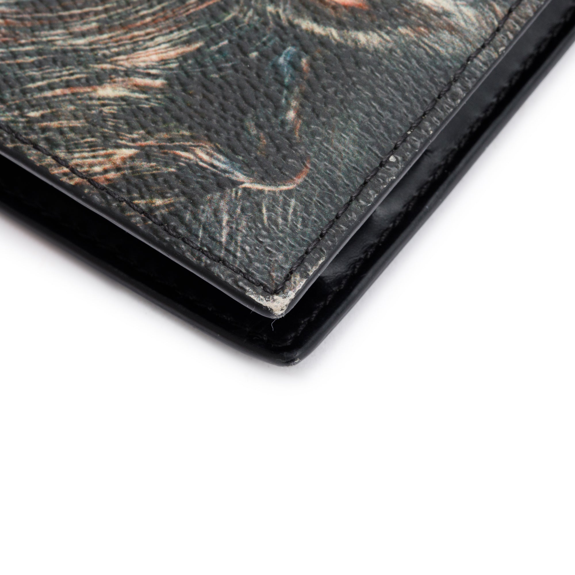 Givenchy Black Multicolor Screaming Monkey Print Card Holder w/ Box