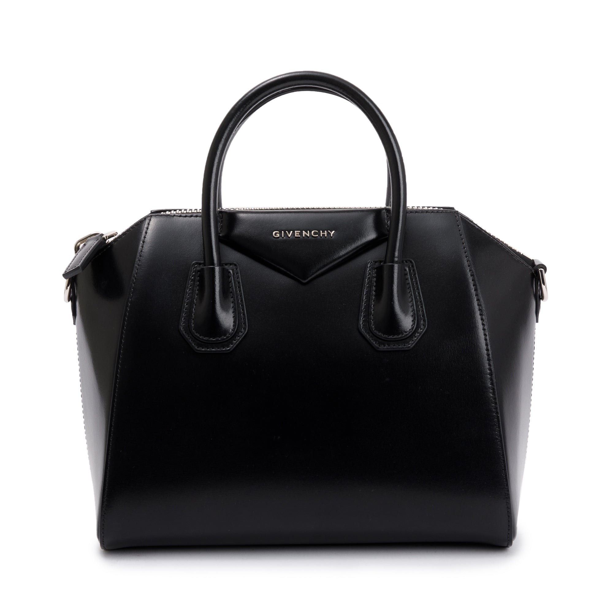Givenchy Black Smooth Calfskin Leather Small Antigona Bag