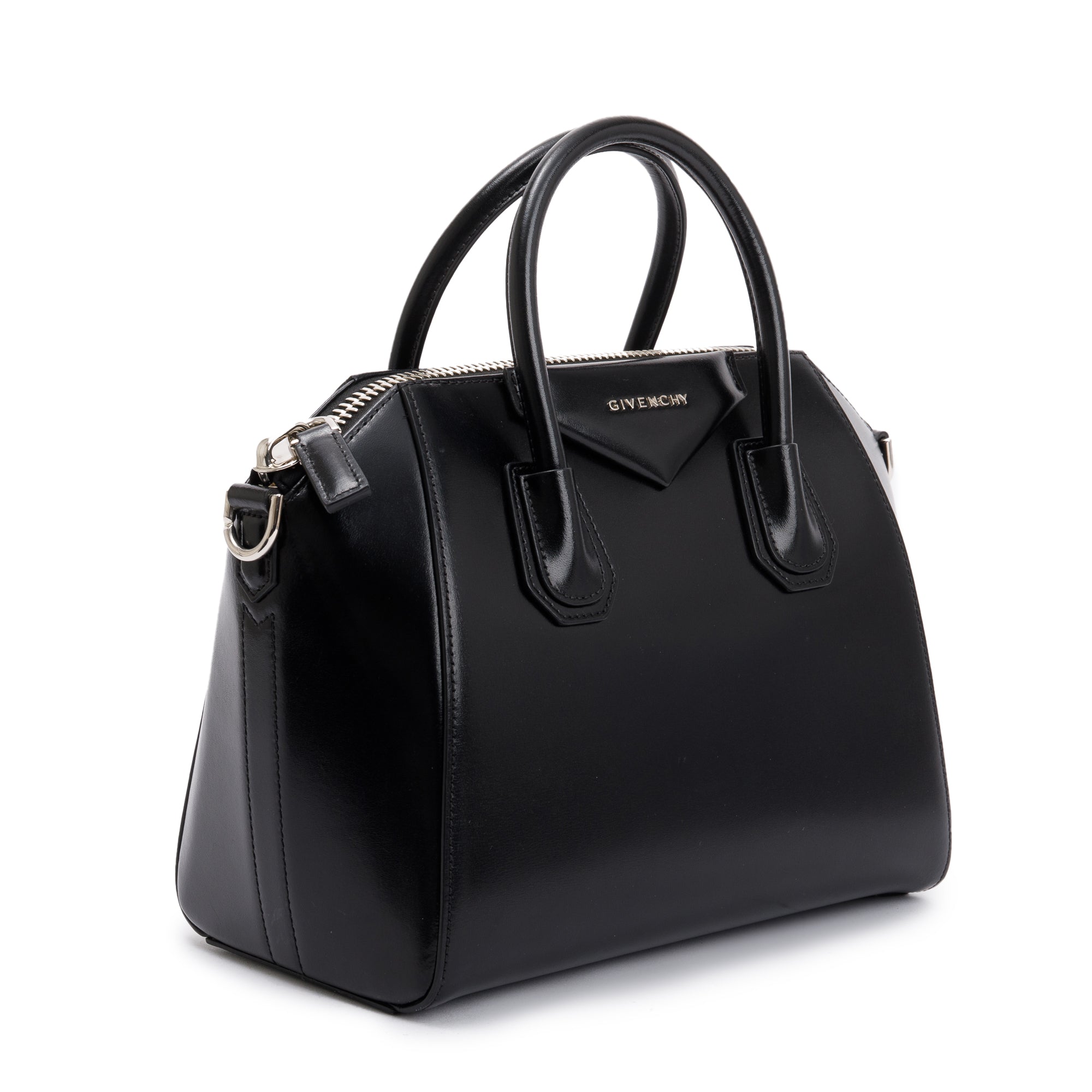 Givenchy Black Smooth Calfskin Leather Small Antigona Bag