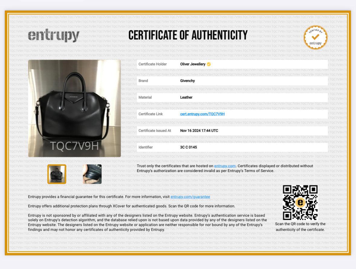 Givenchy Black Smooth Leather Medium Antigona Satchel
