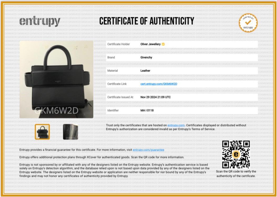Givenchy Black Smooth Leather Small Horizon Top Handle bag