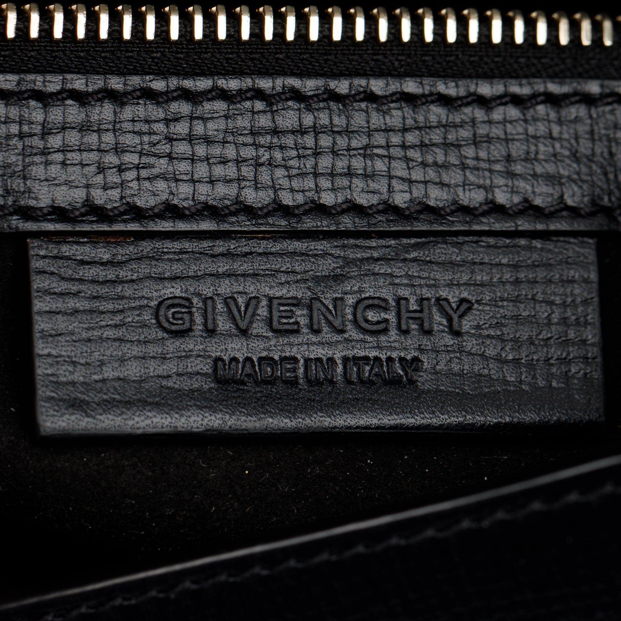 Givenchy Black Textured Calfskin Mini Pandora Box Chain Bag