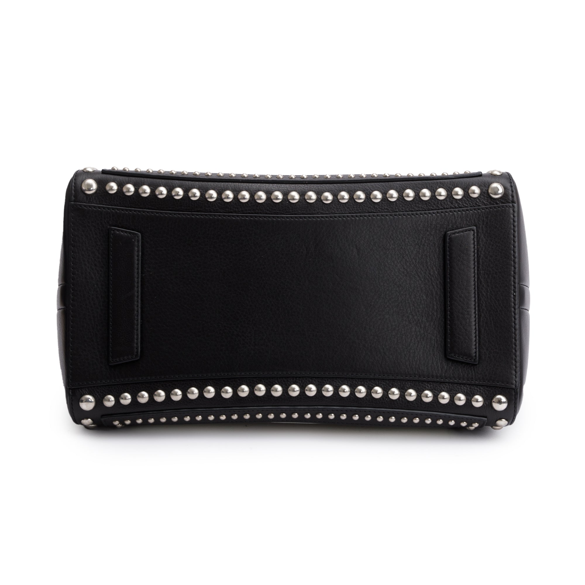 Givenchy Black/White Calfskin Leather Studded Medium Antigona Bag