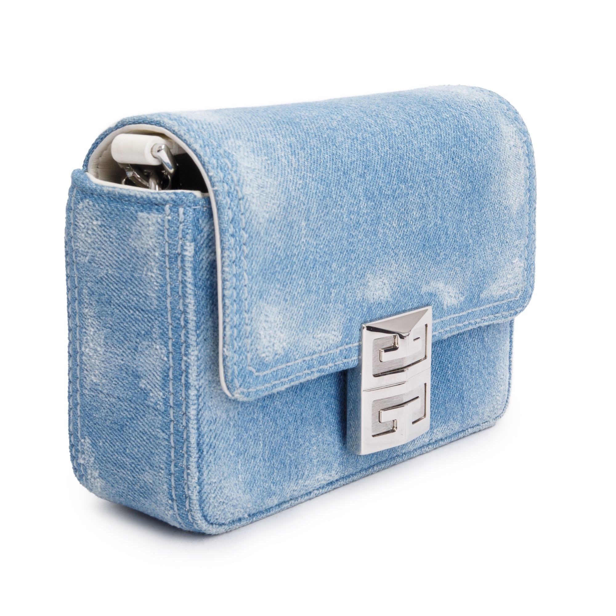 Givenchy Blue Denim Small 4G Crossbody Bag w/ Strap – OLIVER'S