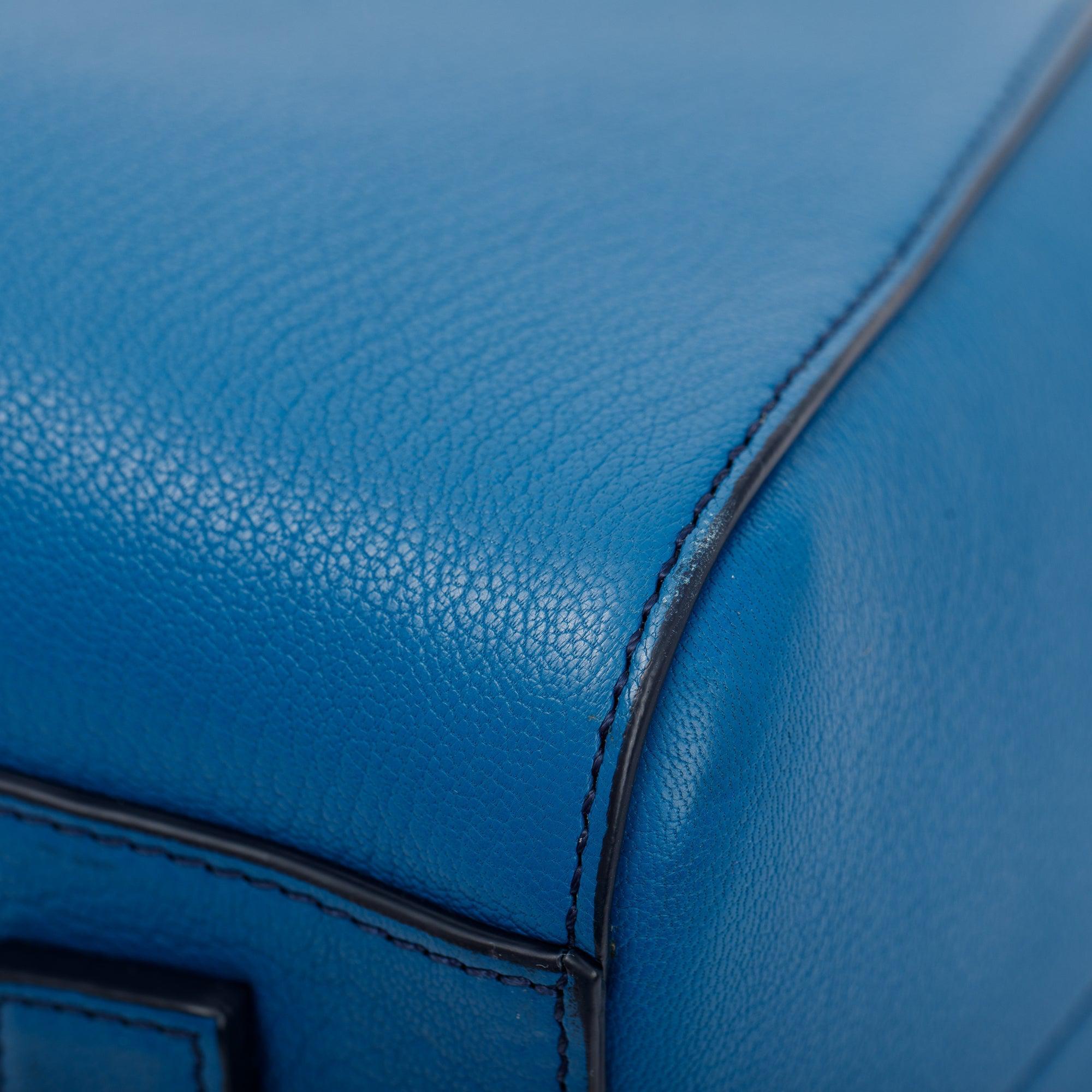 Givenchy Blue Grained Calfskin Small Antigona Bag