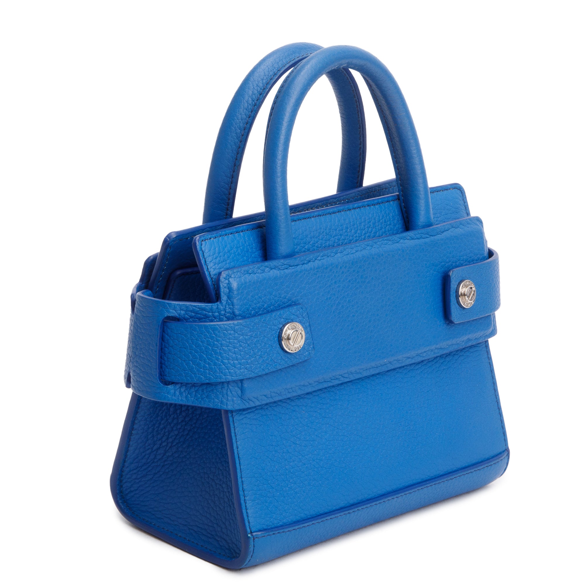 Givenchy Blue Leather Nano Horizon Top Handle bag w/ Strap