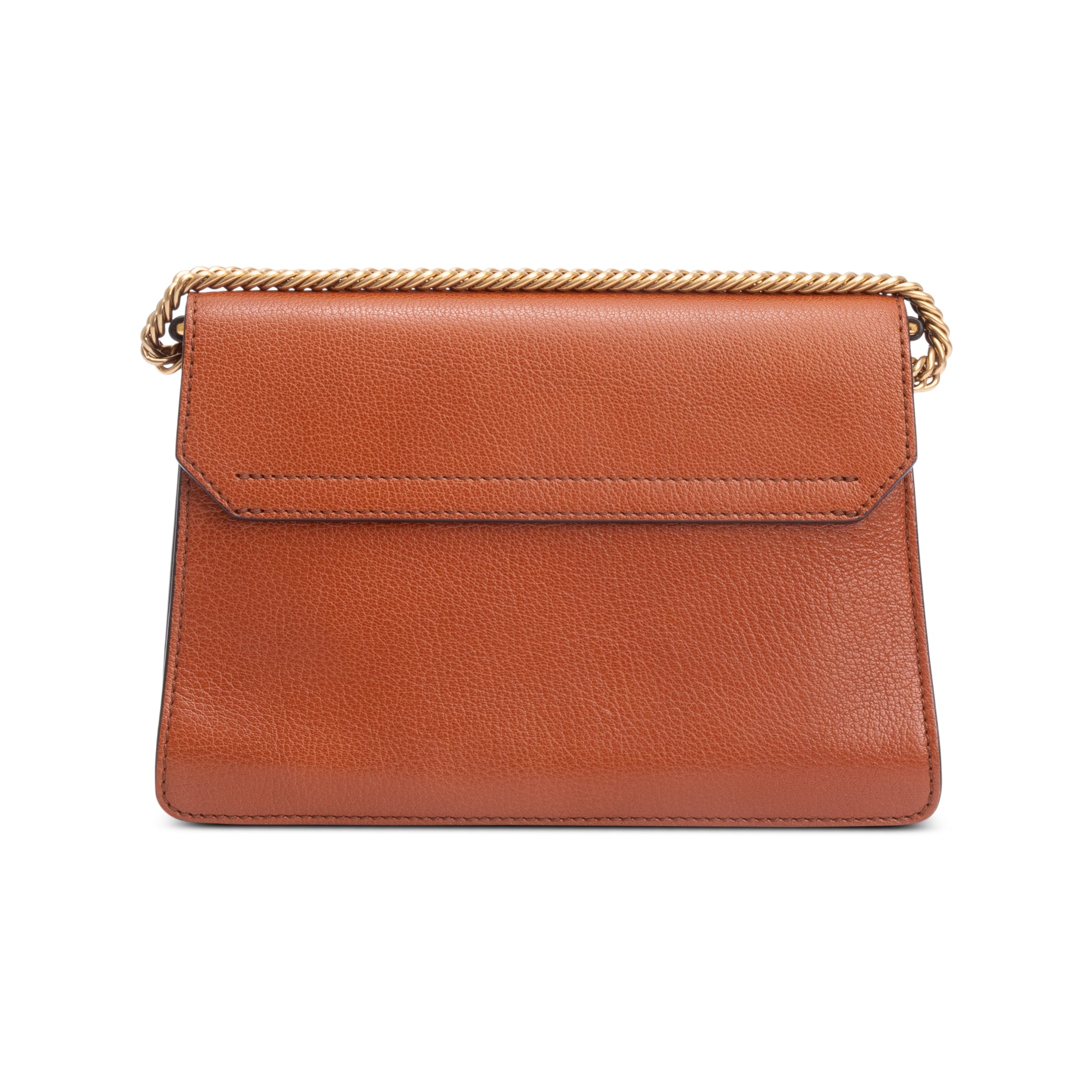 Givenchy Brown Calfskin Leather Suede Small GV3 Crossbody Bag w/ Strap