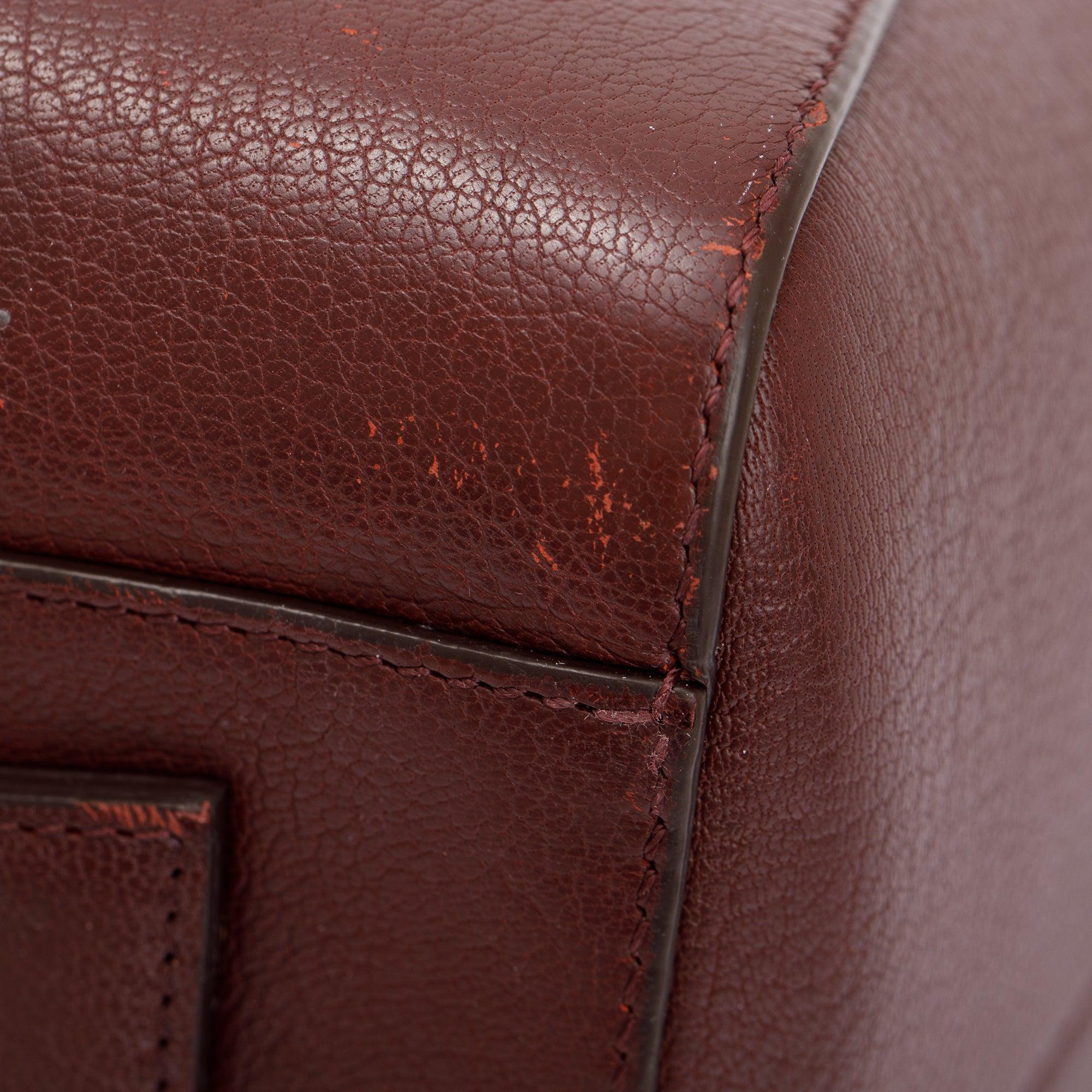 Givenchy Burgundy Grained Leather Medium Antigona Bag