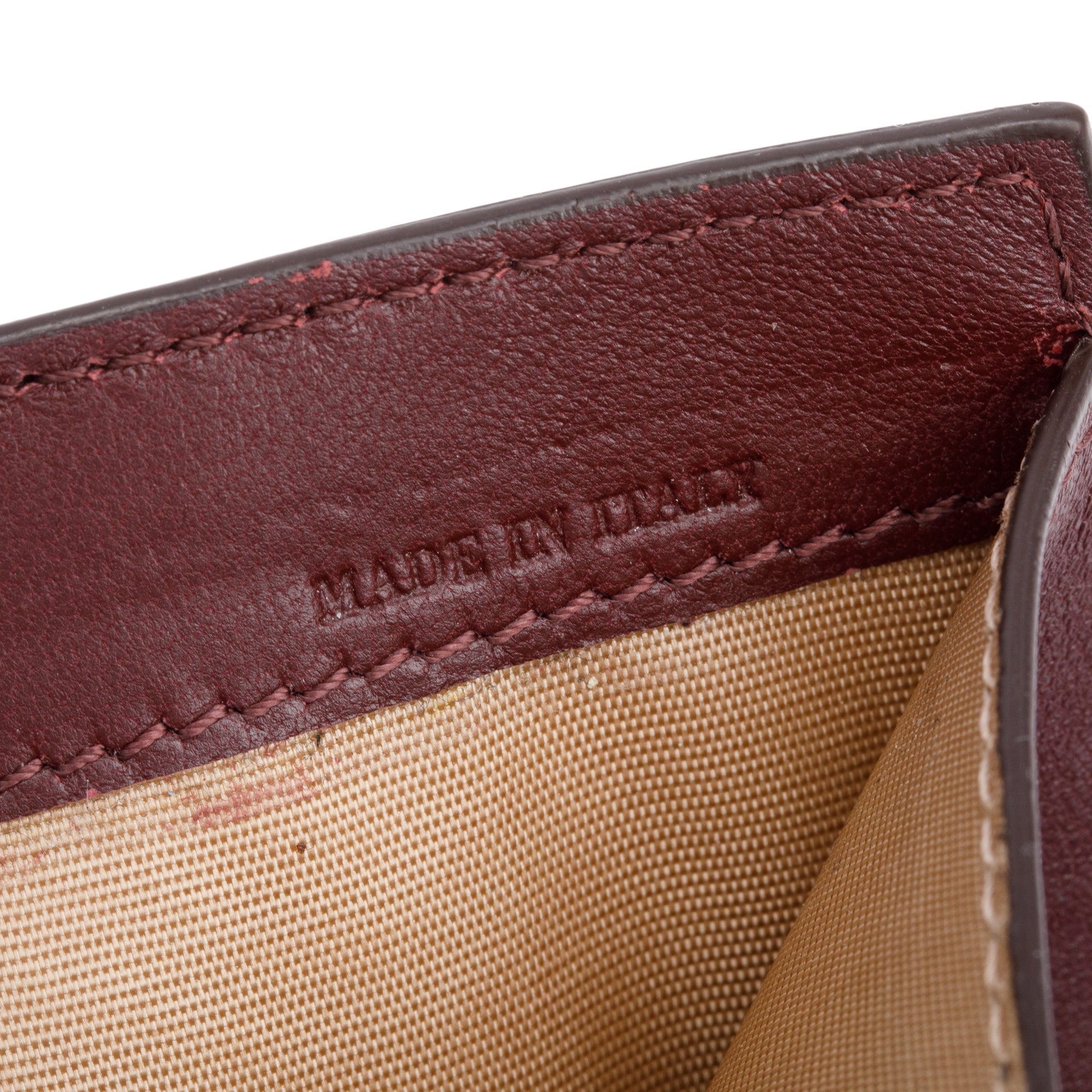 Givenchy Burgundy Leather Trifold Compact Wallet w/ Box