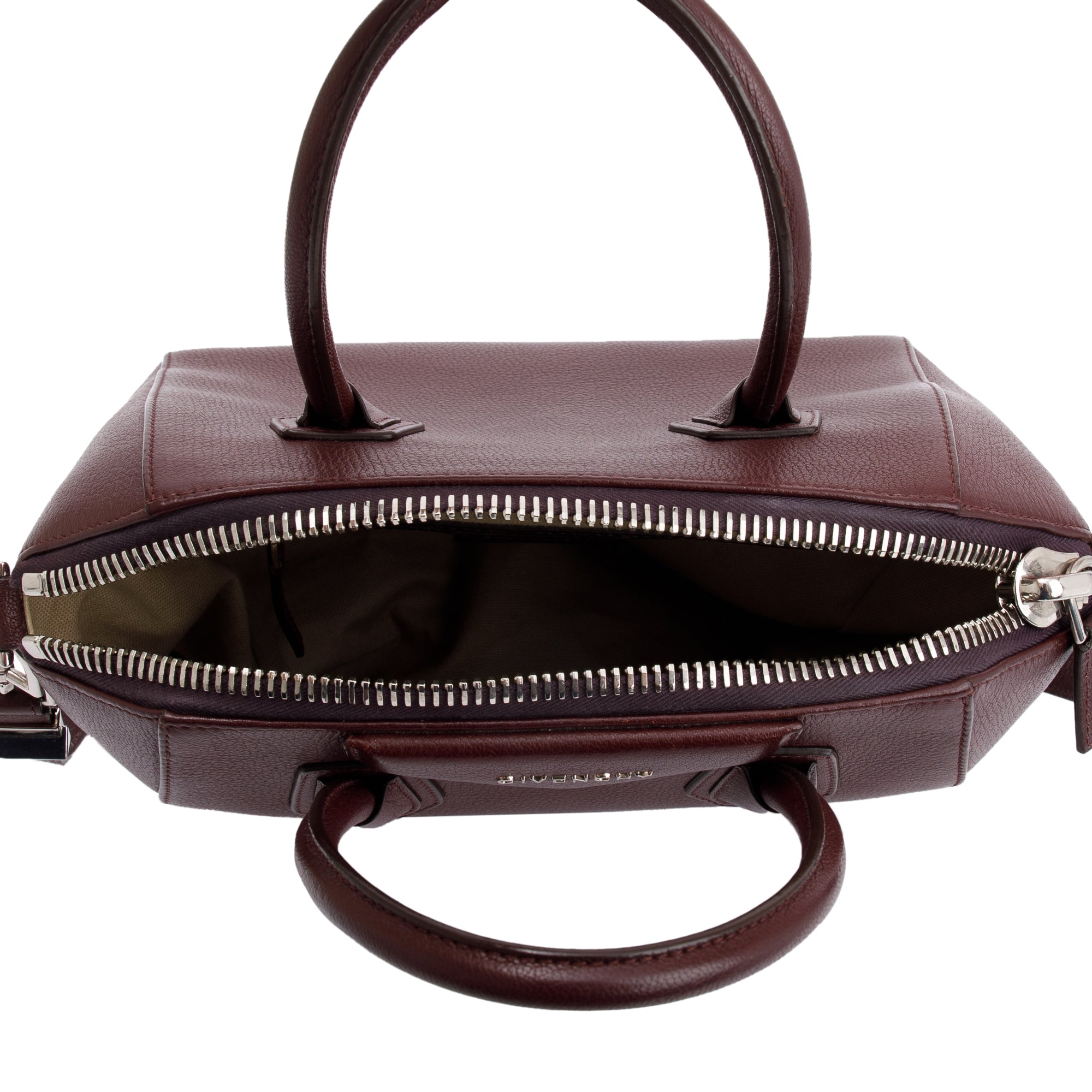 Givenchy Burgundy Sugar Goatskin Leather Small Antigona Bag