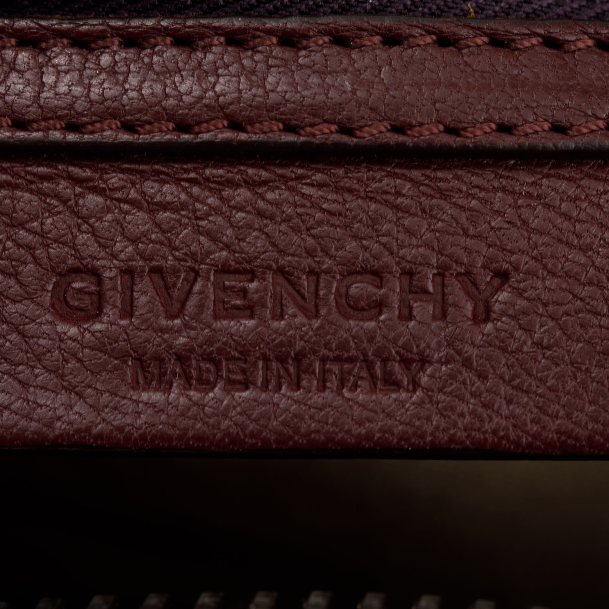 Givenchy Burgundy Sugar Goatskin Leather Small Antigona Bag
