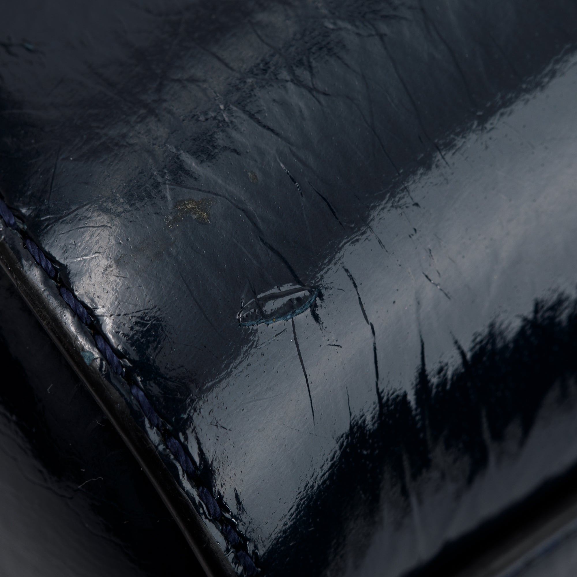 Givenchy Deep Blue Textured Patent Leather Small Antigona Bag