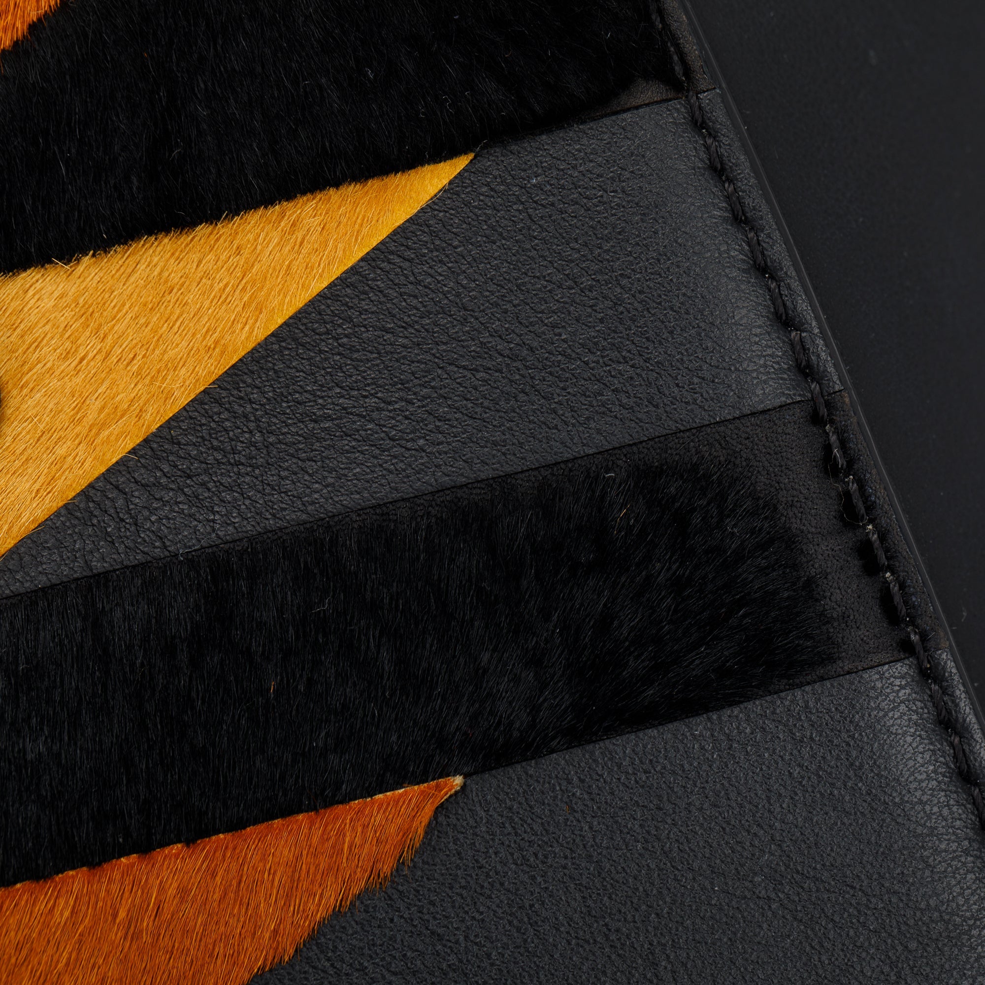 Givenchy Fur Trim Black Calfskin Leather Medium Antigona Bag