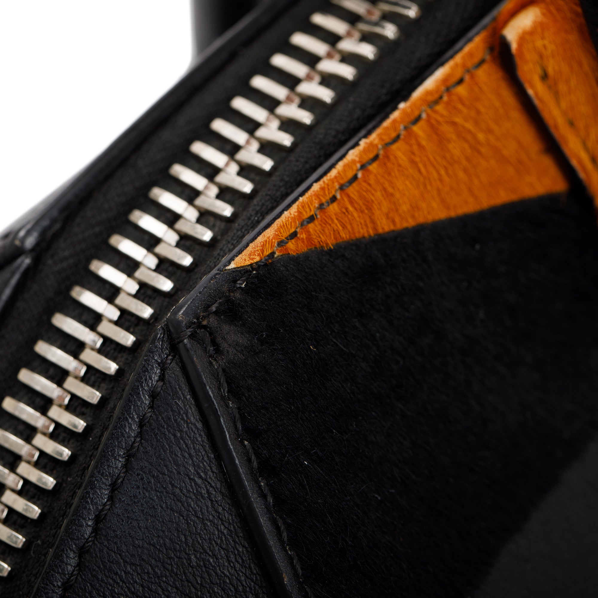 Givenchy Fur Trim Black Calfskin Leather Medium Antigona Bag