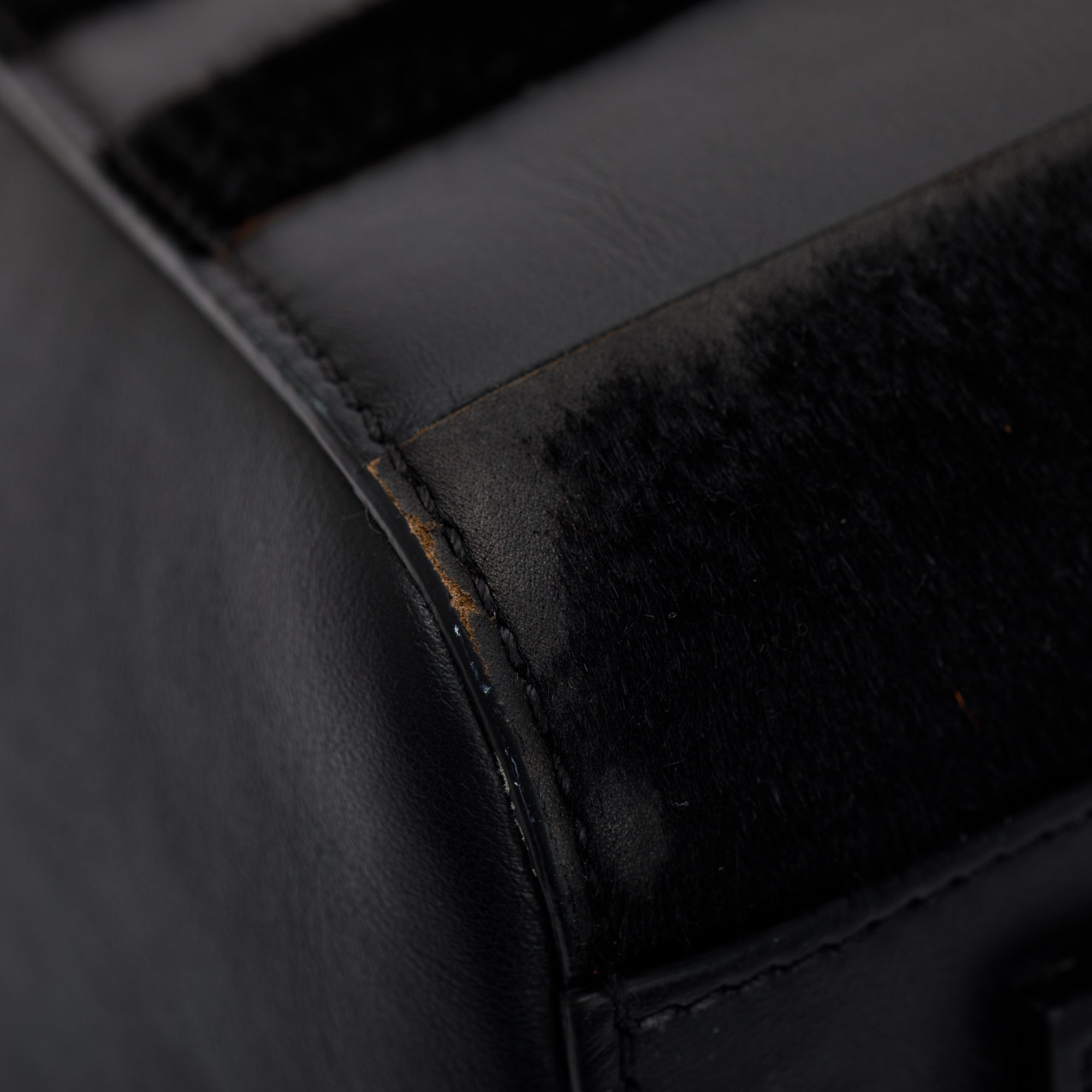 Givenchy Fur Trim Black Calfskin Leather Medium Antigona Bag