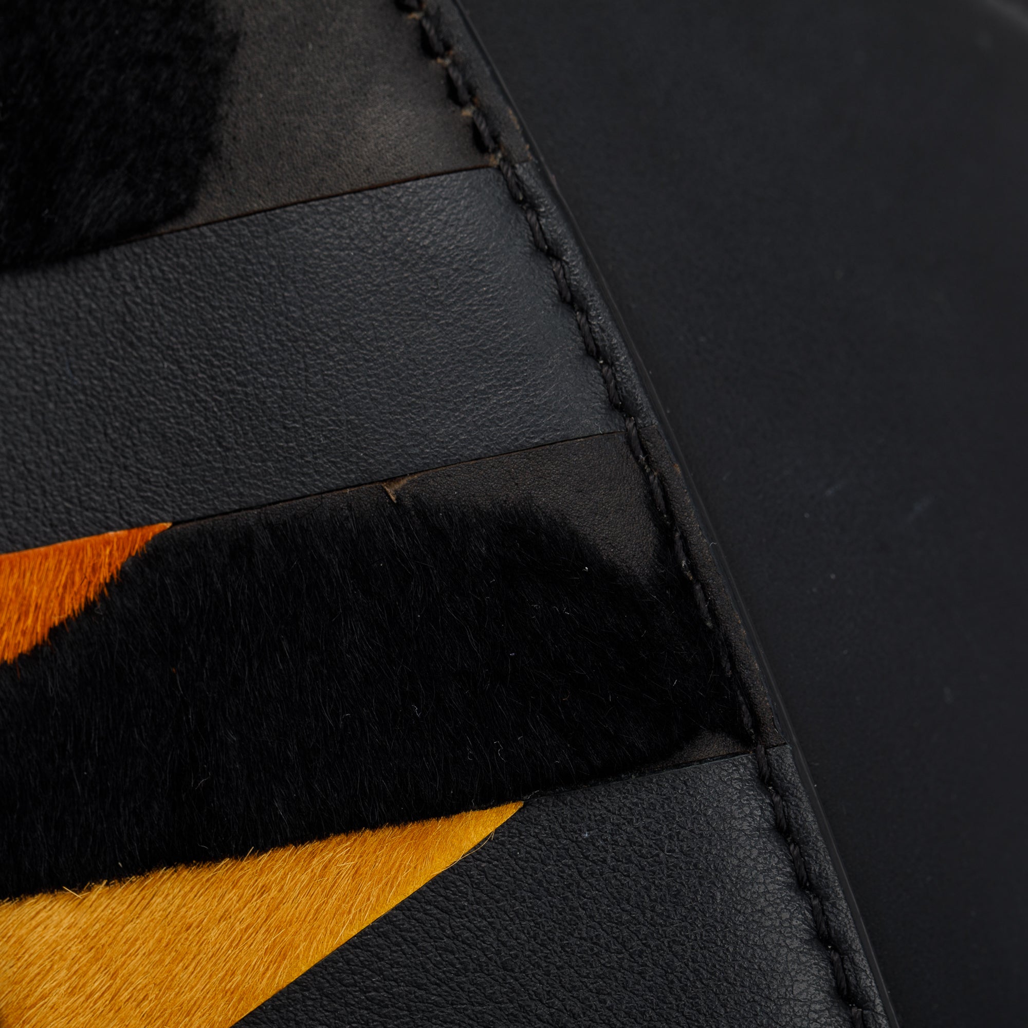 Givenchy Fur Trim Black Calfskin Leather Medium Antigona Bag