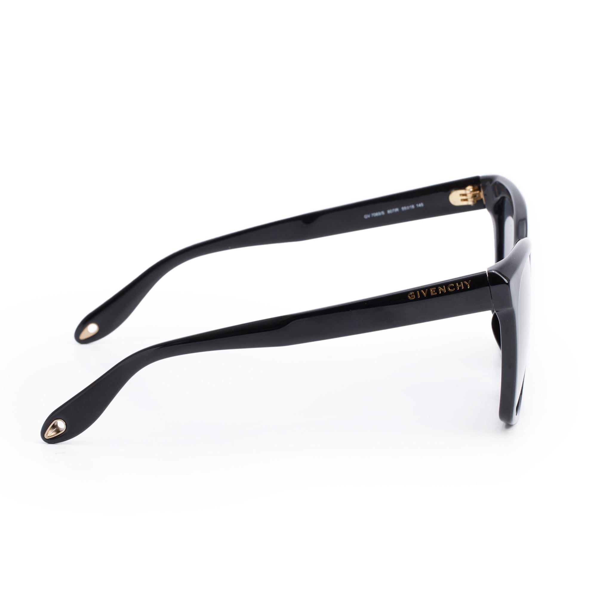 Givenchy GV7069/S Black Acetate Square Sunglasses w/ Box & Case