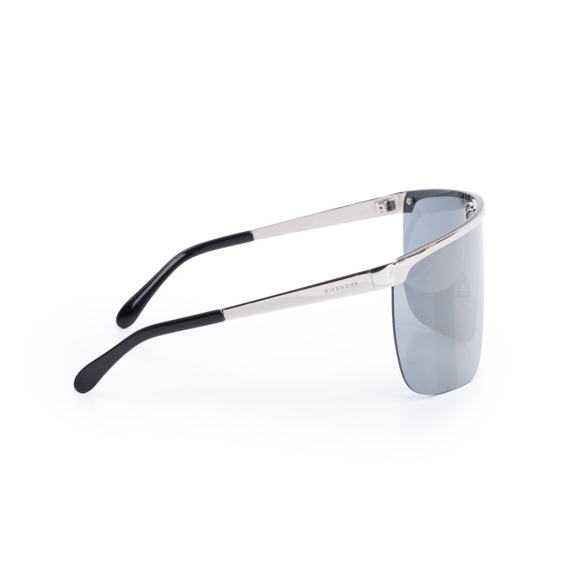 Givenchy GV7117/S Silver Tone Metal Shield Sunglasses w/ Case