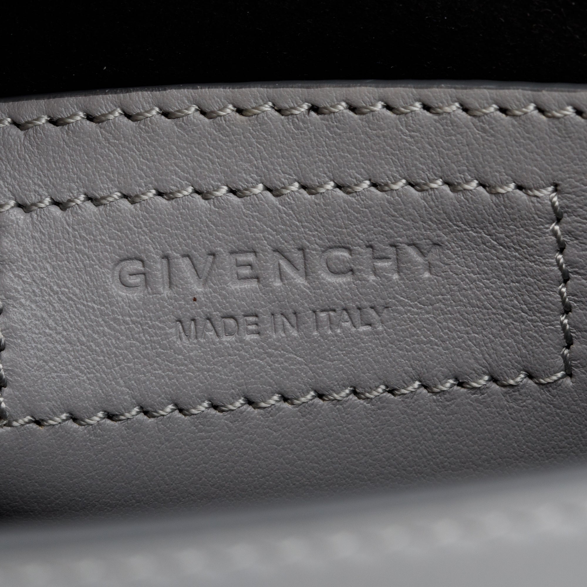Givenchy Grey Calf Leather Mini Saddle Crossbody Bag