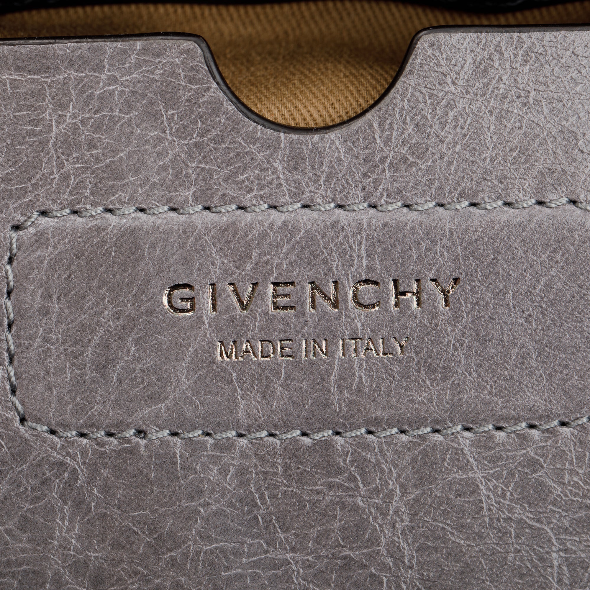 Givenchy Grey Crinkled Calfskin Leather ID Convertible Belt Bag
