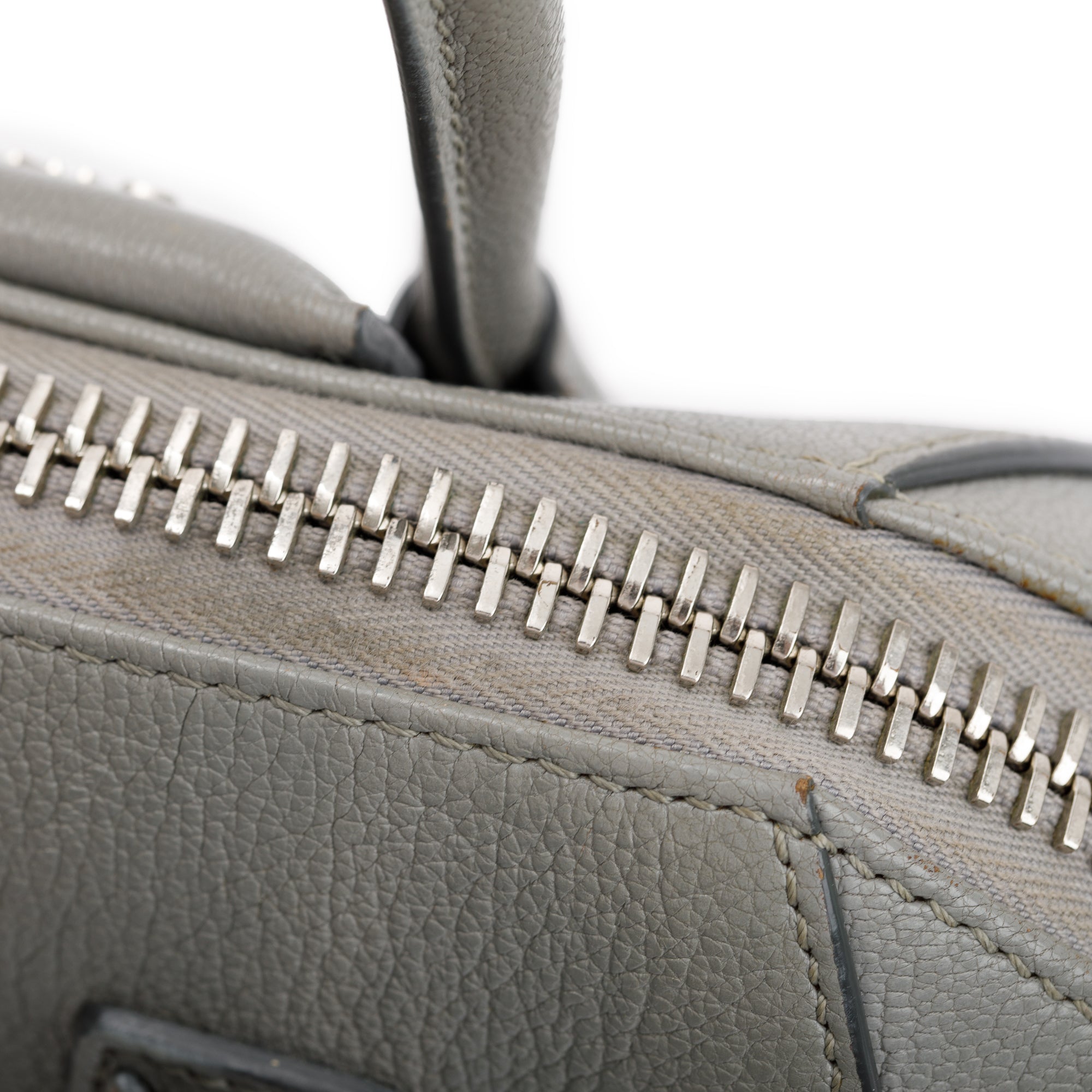 Givenchy Grey Goatskin Leather Mini Antigona Bag w/ Strap