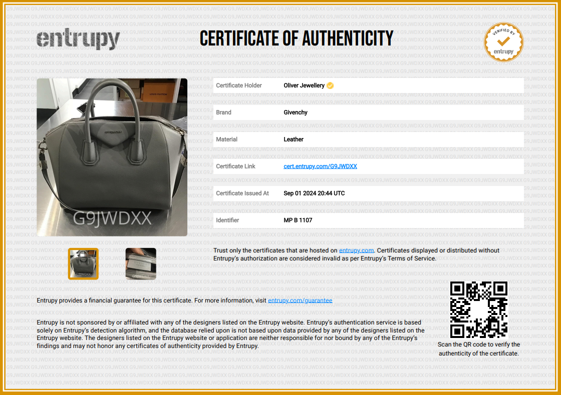 Givenchy Grey Leather Medium Antigona Satchel