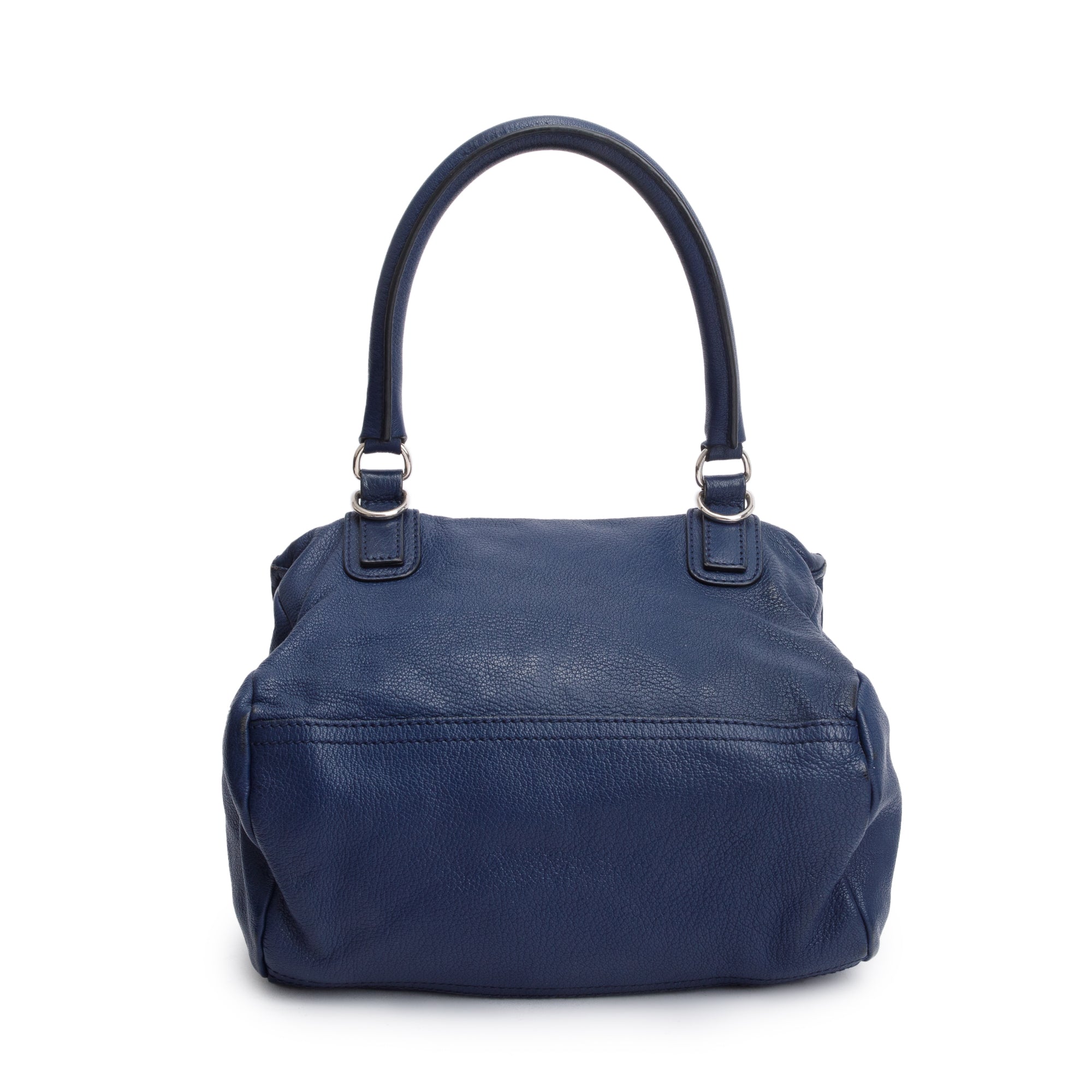 Givenchy Navy Grained Calfskin Leather Small Pandora Satchel