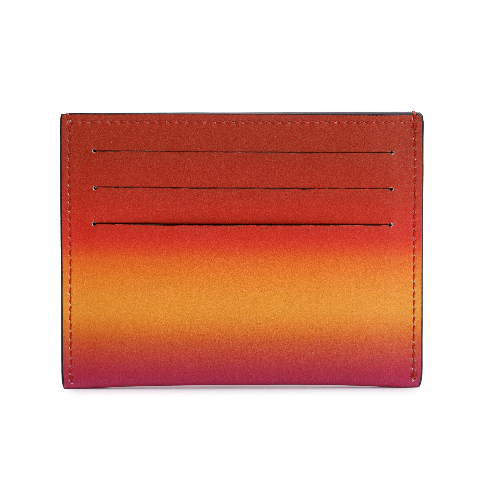 Givenchy Orange Ombre Calfskin 3 CC Card Holder w/ Box