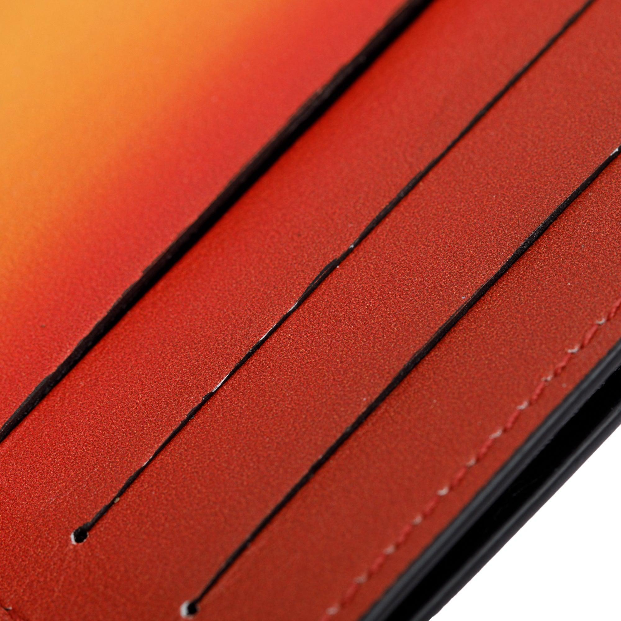 Givenchy Orange Ombre Calfskin 3 CC Card Holder w/ Box