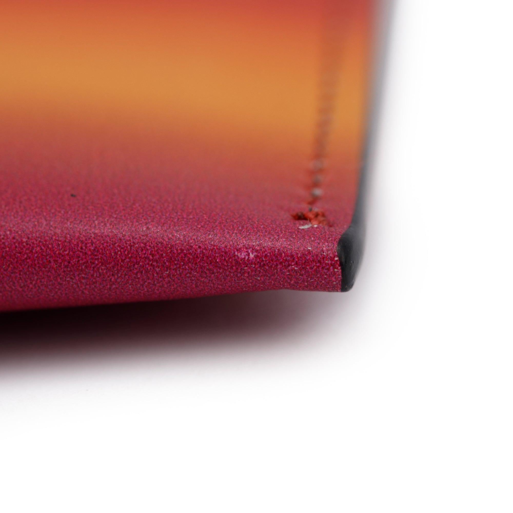 Givenchy Orange Ombre Calfskin 3 CC Card Holder w/ Box