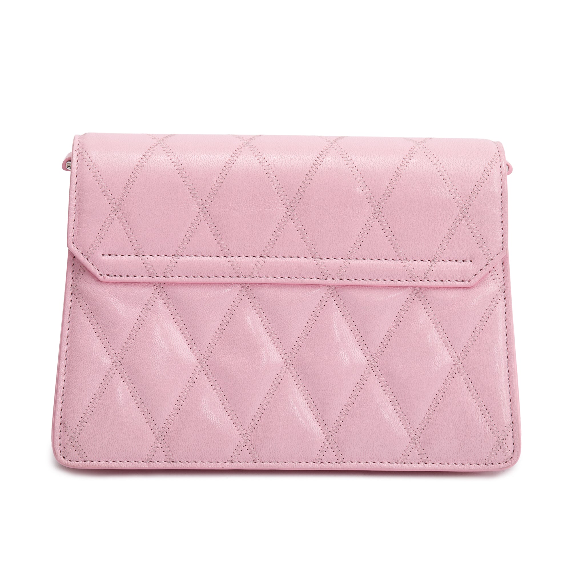 Givenchy Pink Quilted Calfskin Leather Small GV3 Crossbody Bag w/ Strap