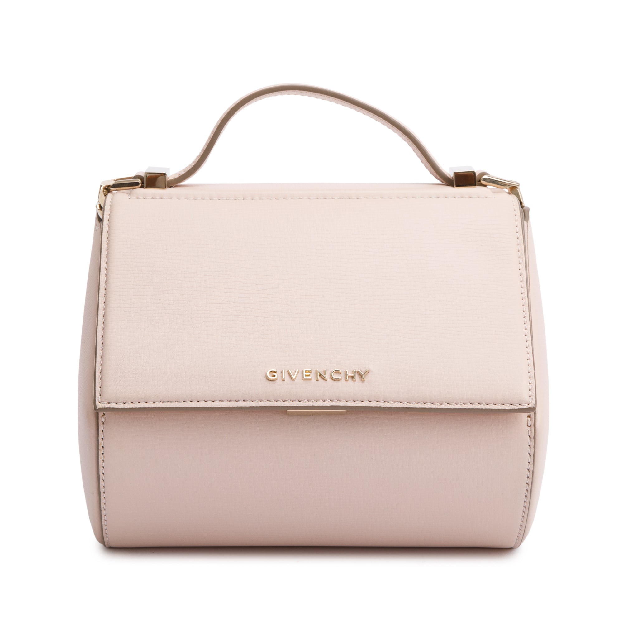 Givenchy Pink Textured Calfskin Mini Pandora Box Chain Bag