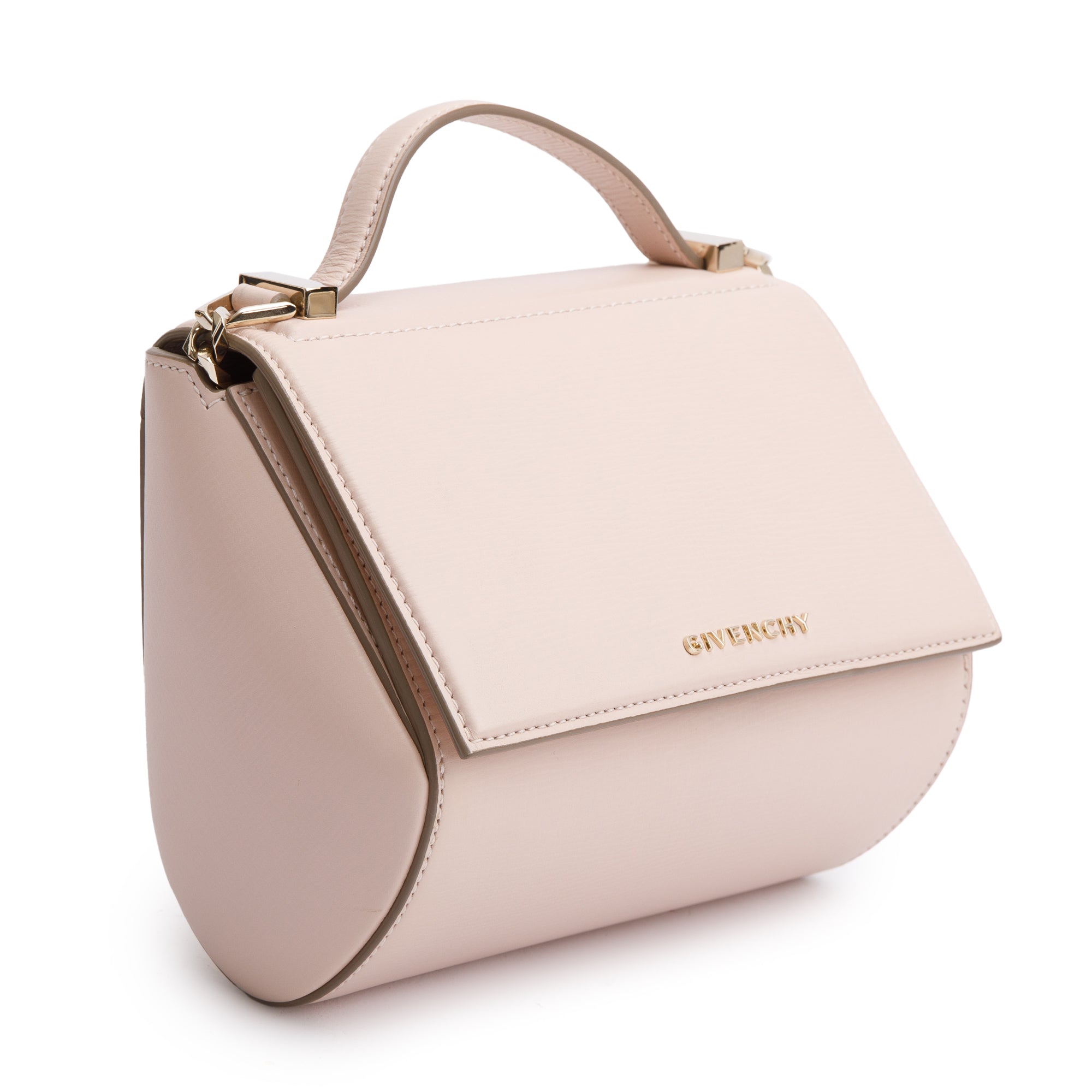 Givenchy Pink Textured Calfskin Mini Pandora Box Chain Bag