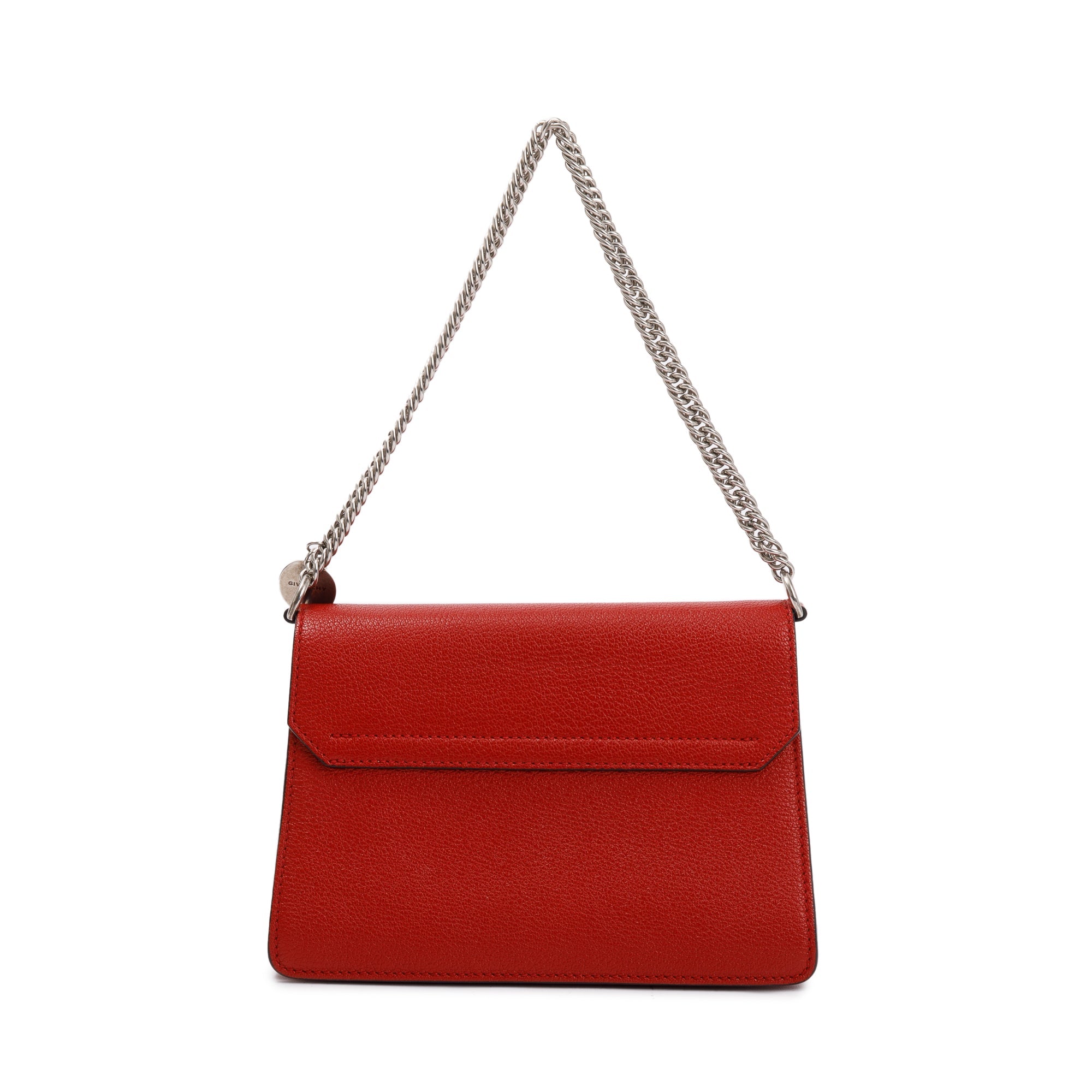 Givenchy Red Calfskin Leather Small GV3 Crossbody Bag w/ Strap
