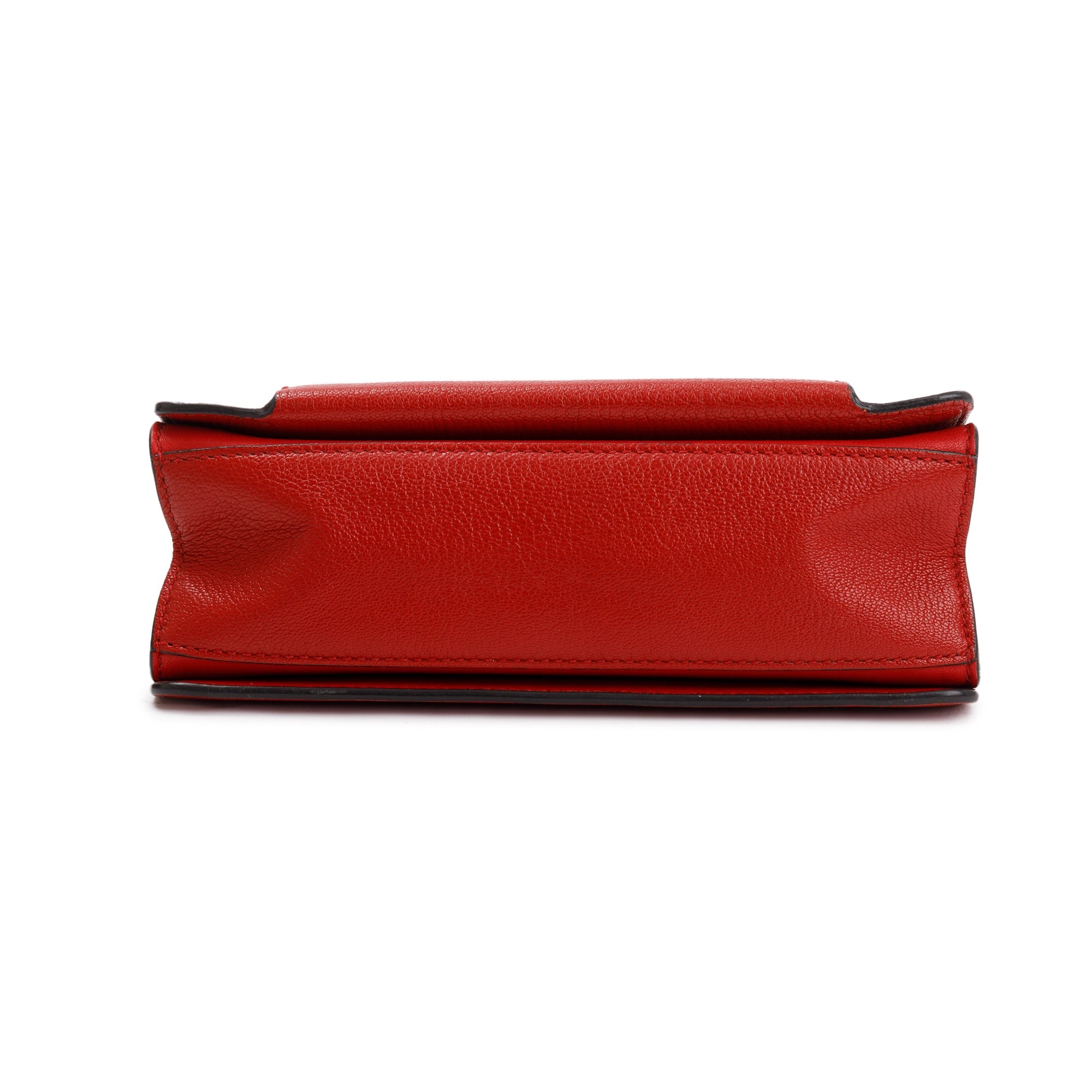 Givenchy Red Calfskin Leather Small GV3 Crossbody Bag w/ Strap